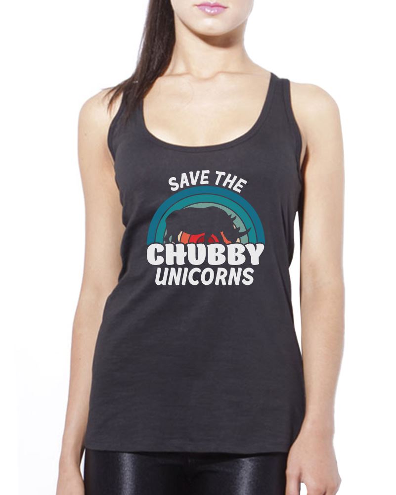 Save the Chubby Unicorns - Womens Vest Tank Top
