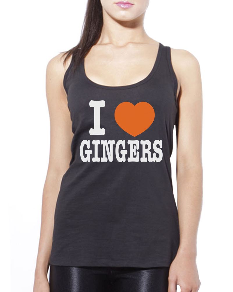 I Love Heart Gingers - Womens Vest Tank Top