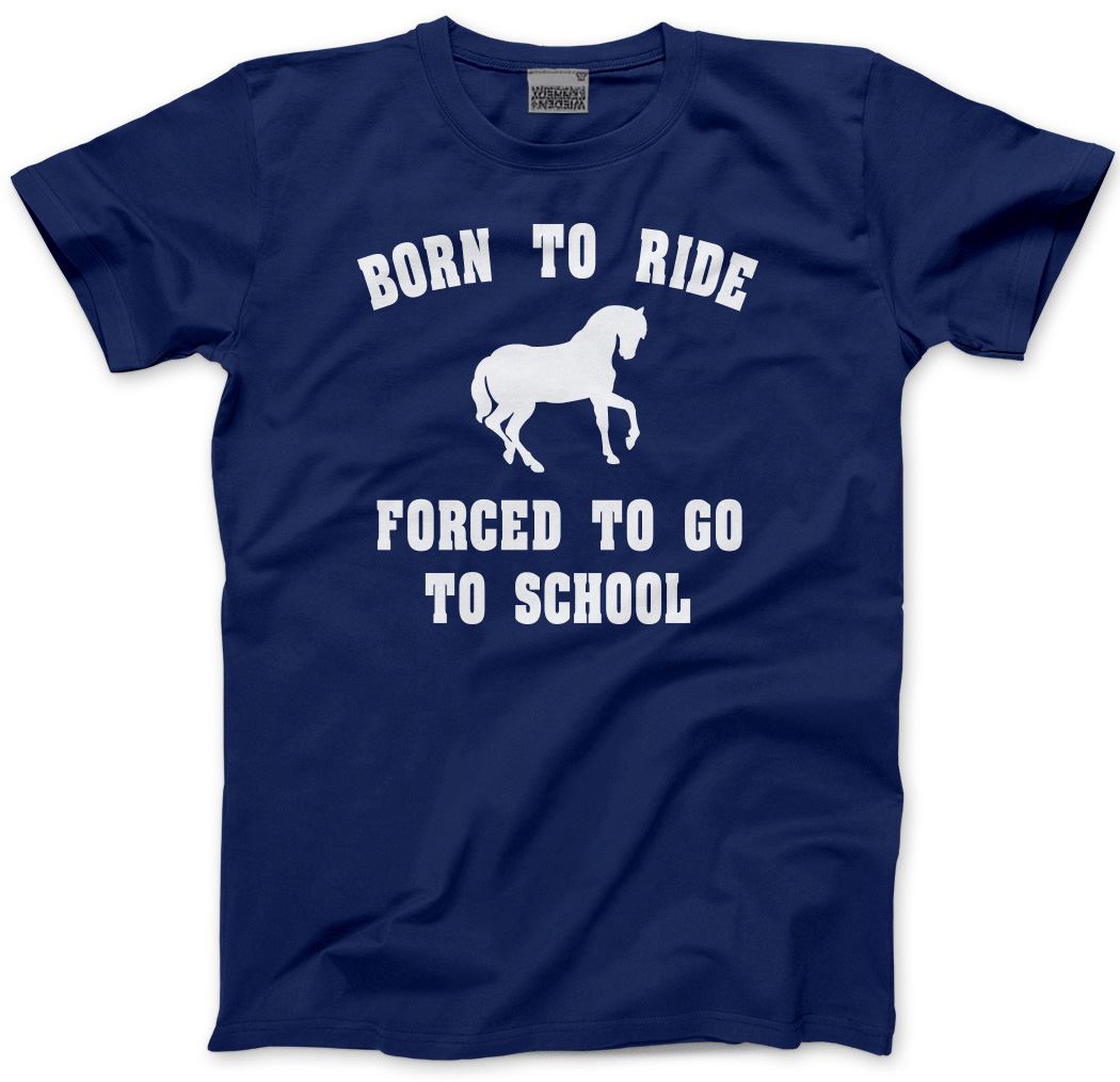 Born To Ride Forced To Go To School - Kids T-Shirt