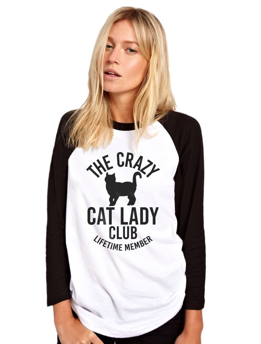 Crazy Cat Lady Lifetime Member - Womens Baseball Top