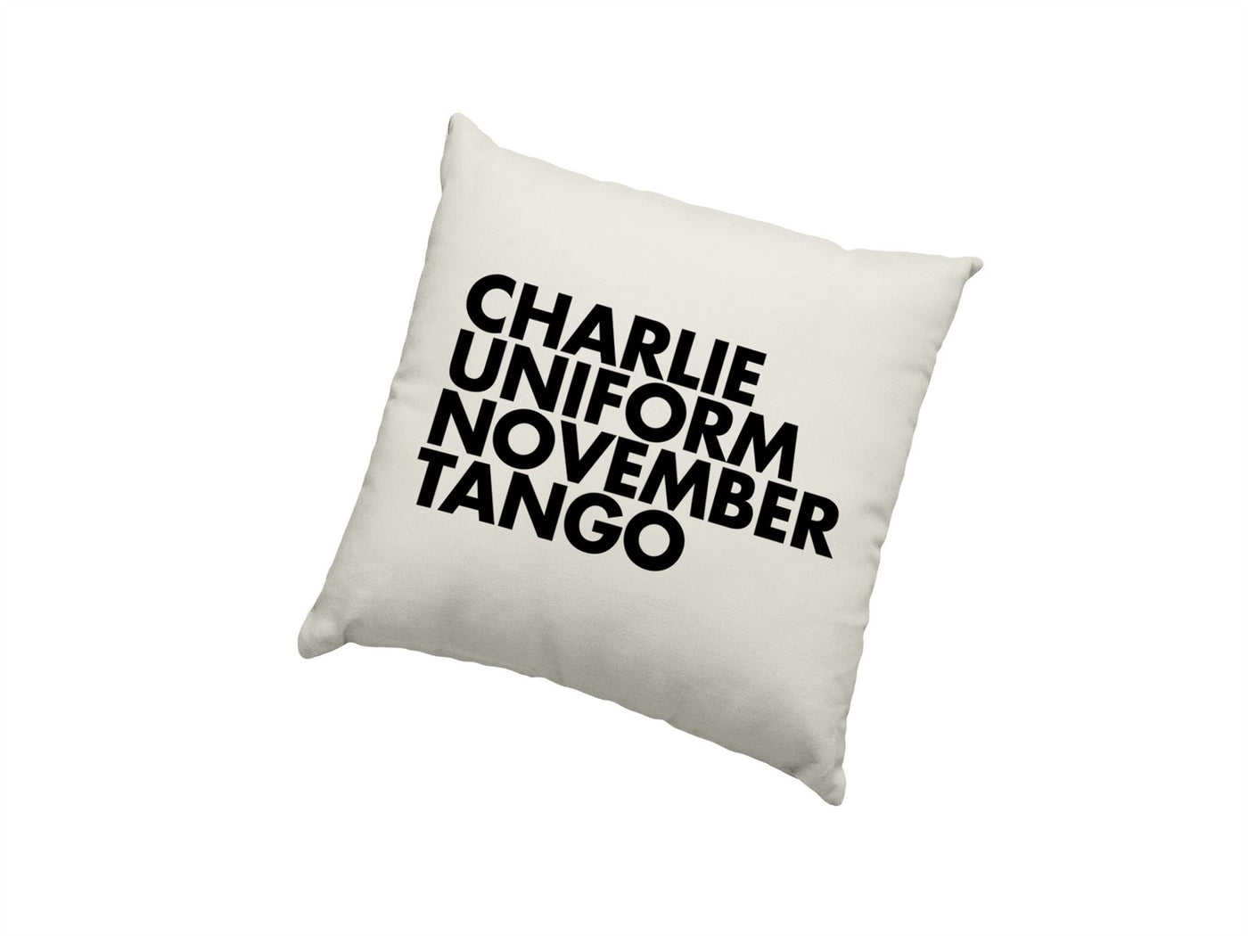 Charlie Uniform November Tango Cushion Cover - Funny NSFW Rude Swear