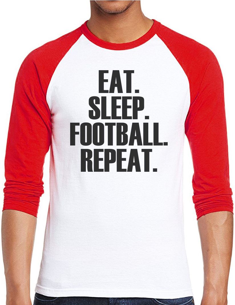 Eat Sleep Football Repeat - Men Baseball Top