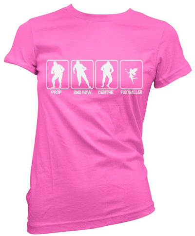 Rugby - Prop, 2nd Row Centre Footballer "Fairy" - Womens T-Shirt