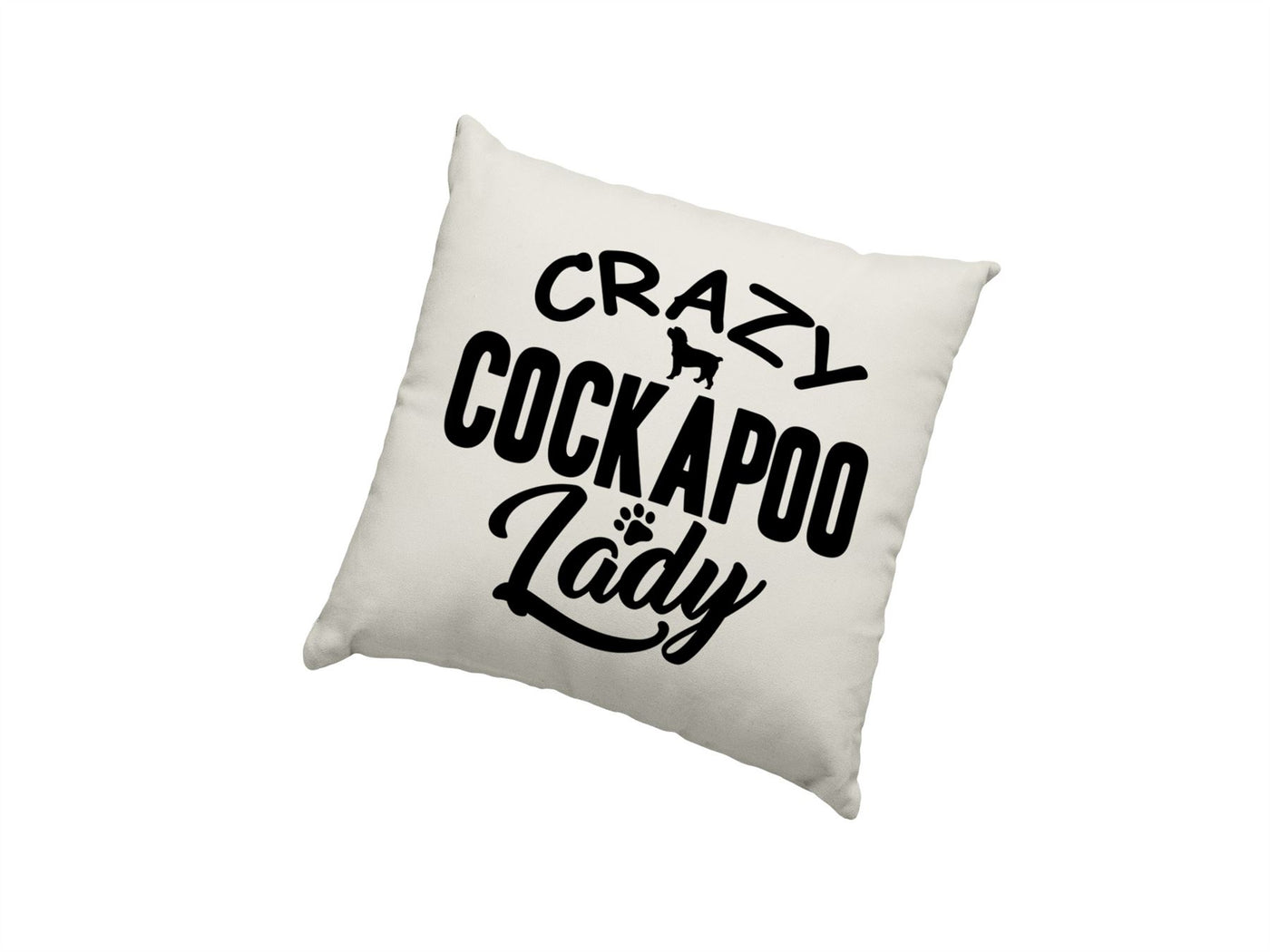 Crazy Cockapoo Lady Cushion Cover - Pet Dog owner Doggy Mum Puppy