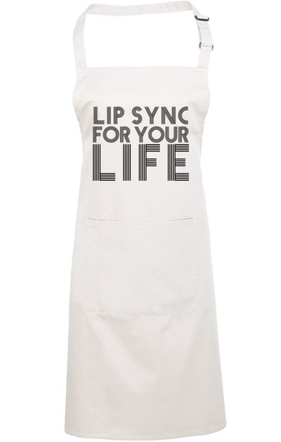 Lip Sync For Your Life - Apron - Chef Cook Baker