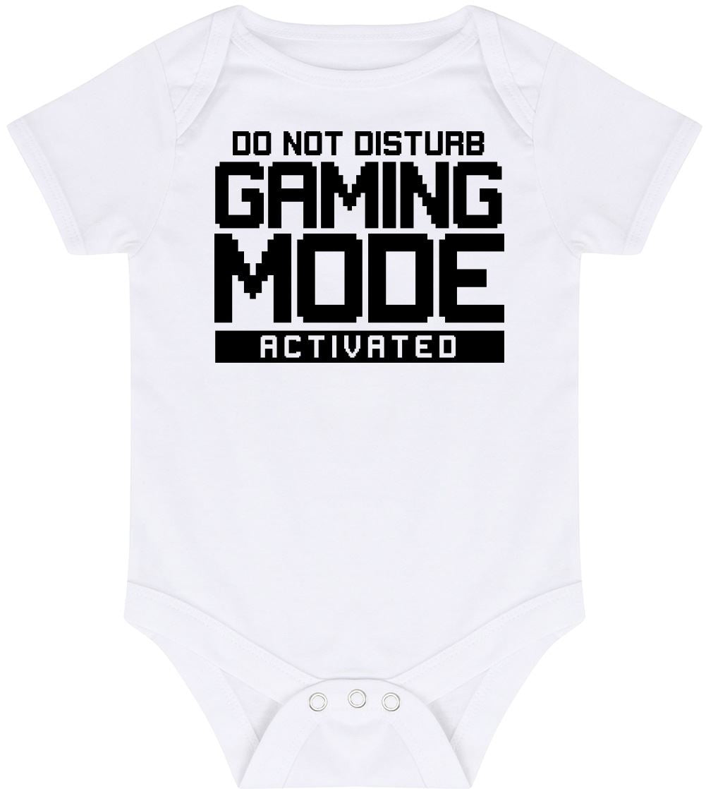 Do Not Disturb Gaming Mode Activated - Baby Vest Bodysuit Short Sleeve Unisex Boys Girls