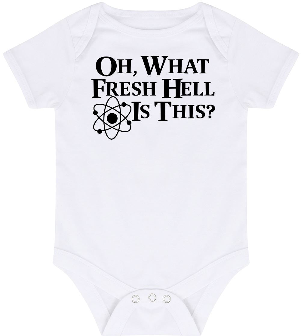 Oh What Fresh Hell is This - Baby Vest Bodysuit Short Sleeve Unisex Boys Girls