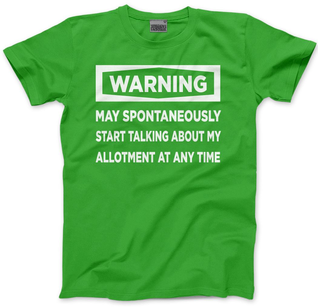 Warning May Start Talking About My Allotment - Kids T-Shirt