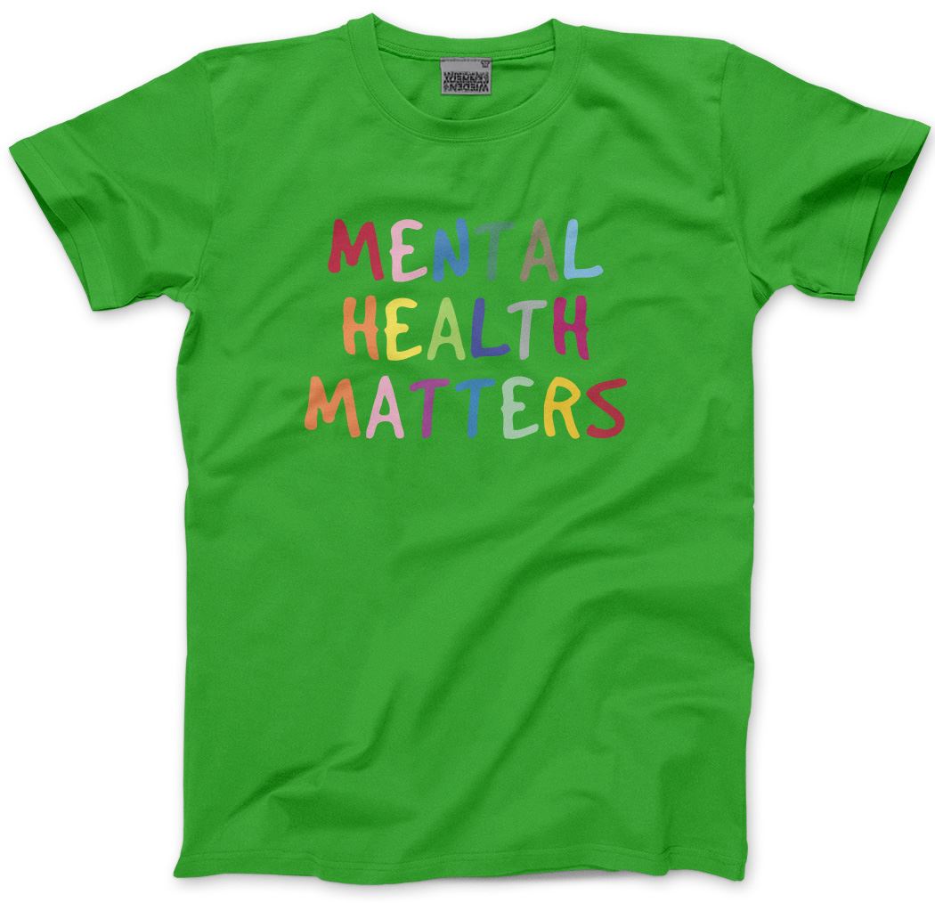 Mental Health Matters Rainbow - Mens and Youth Unisex T-Shirt