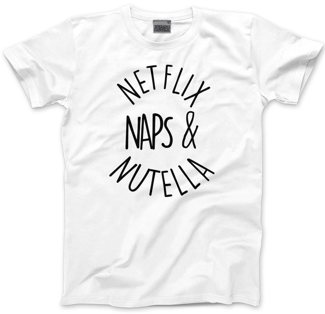 Netflix Naps and Nutella - Mens and Youth Unisex T-Shirt
