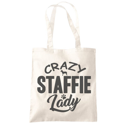 Crazy Staffie Lady - Tote Shopping Bag