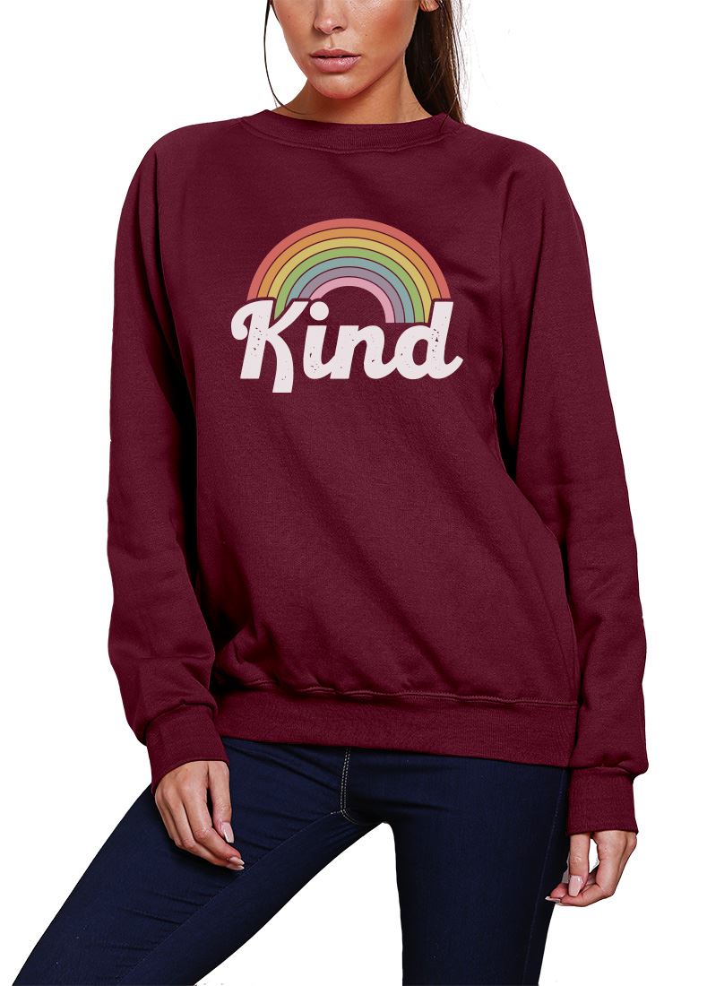 Be Kind Rainbow Youth & Womens Sweatshirt