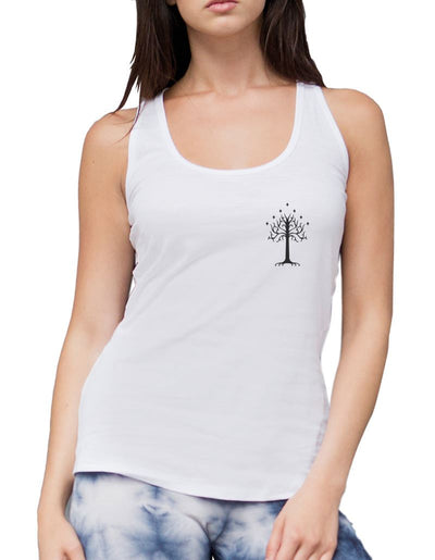 White Tree of Gondor Pocket Design - Womens Vest Tank Top