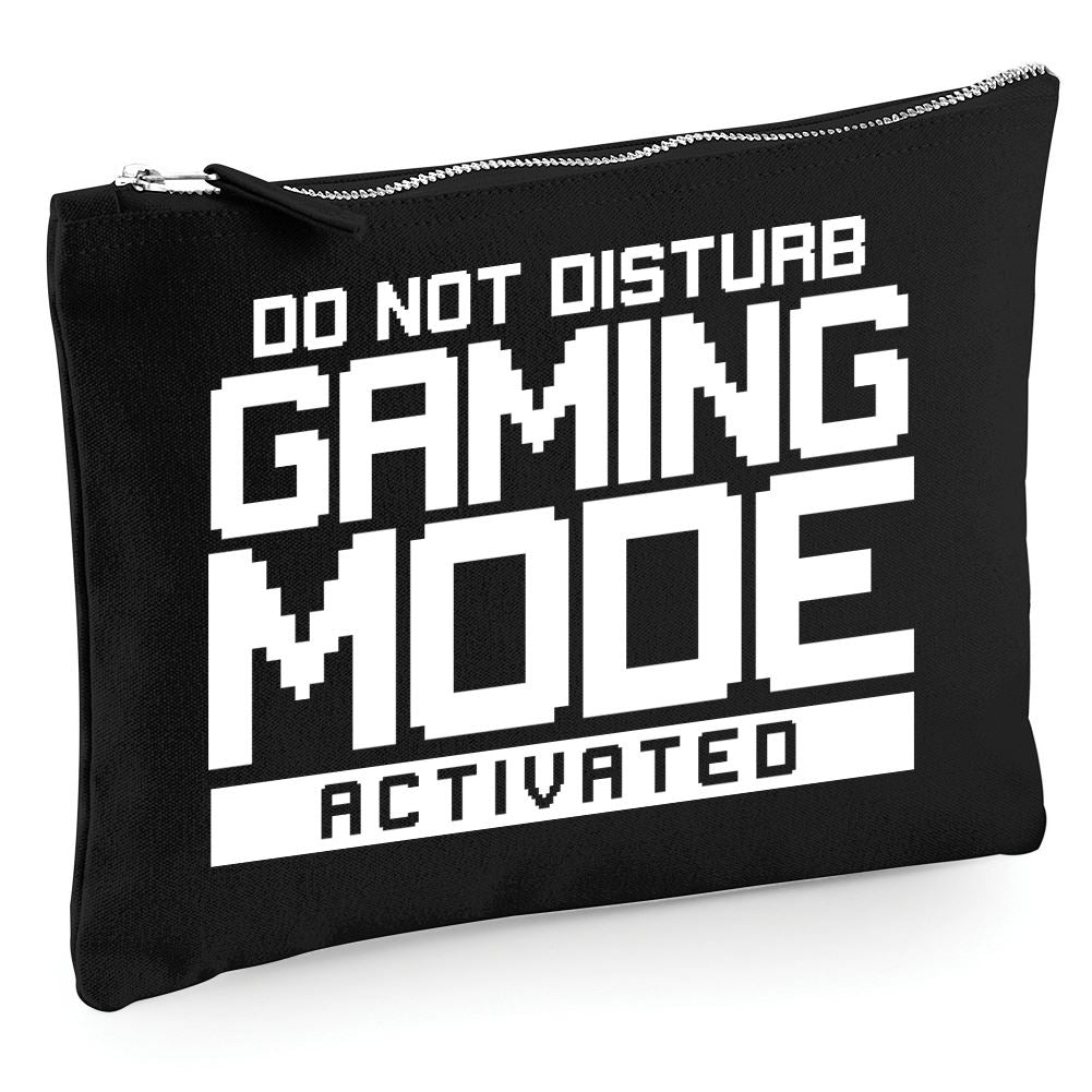 Do Not Disturb Gaming Mode Activated - Zip Bag Costmetic Make up Bag Pencil Case Accessory Pouch