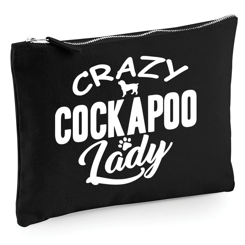 Crazy Cockapoo Lady - Zip Bag Costmetic Make up Bag Pencil Case Accessory Pouch