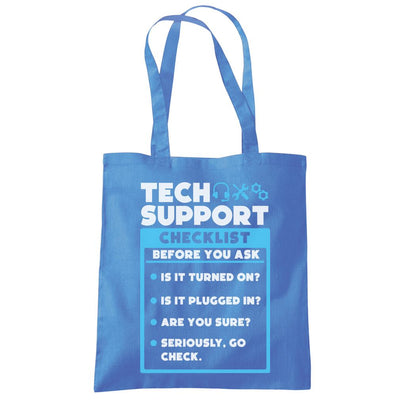 Tech Support Checklist Funny Sysadmin - Tote Shopping Bag