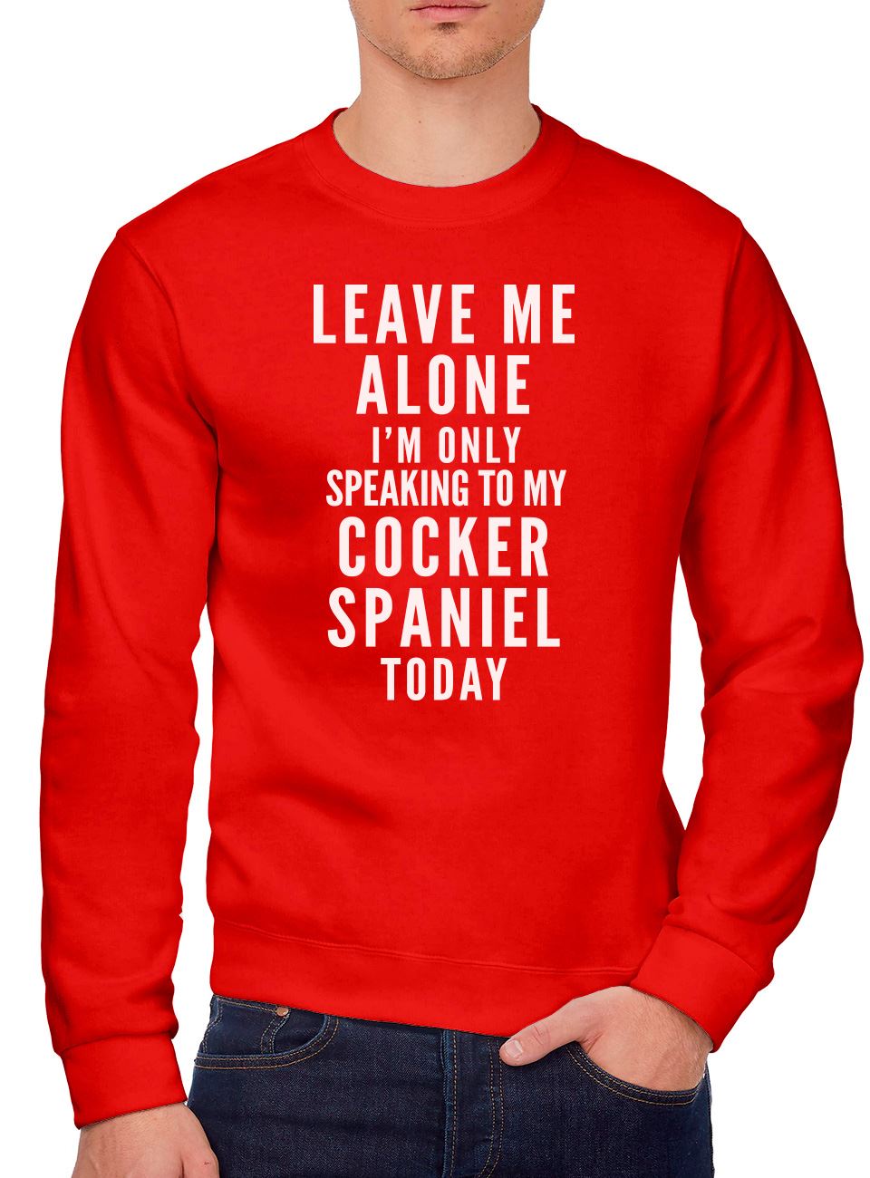 Leave Me Alone I'm Only Talking To My Cocker Spaniel - Youth & Mens Sweatshirt