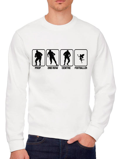 Rugby - Prop, 2nd Row Centre Footballer "Fairy" - Youth & Mens Sweatshirt