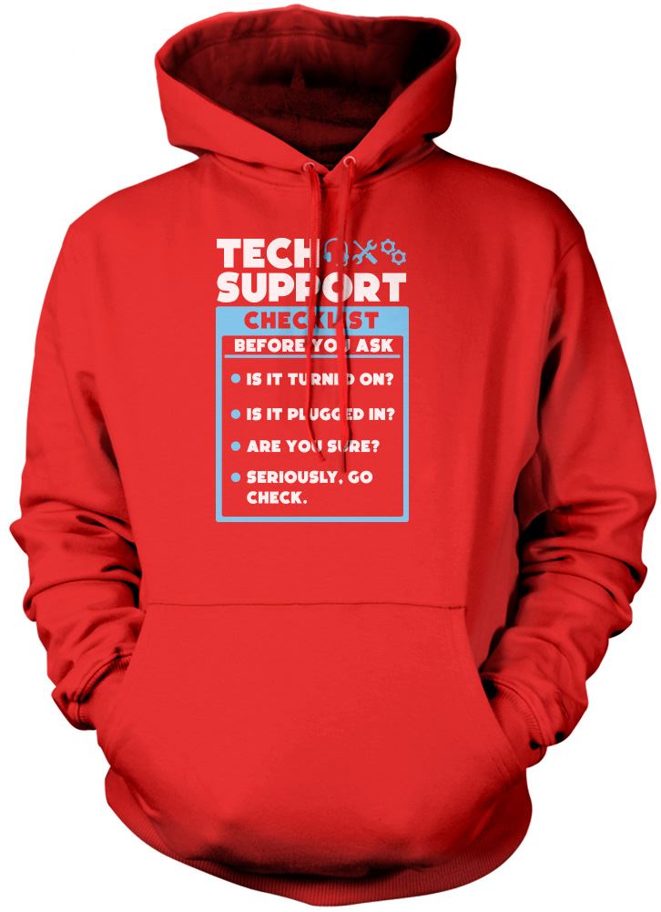 Tech Support Checklist Funny Sysadmin - Kids Unisex Hoodie