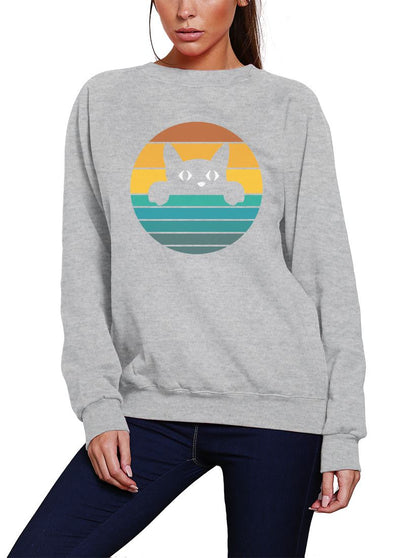 Retro Style Cat - Youth & Womens Sweatshirt
