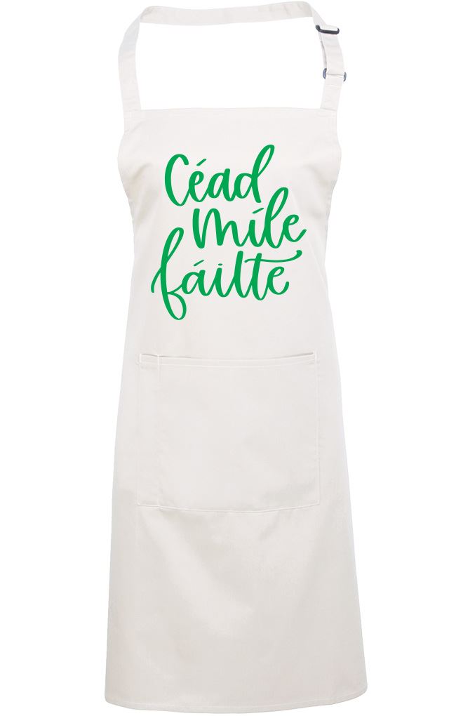 Cead Mile Failte St Patrick's Day - Apron - Chef Cook Baker