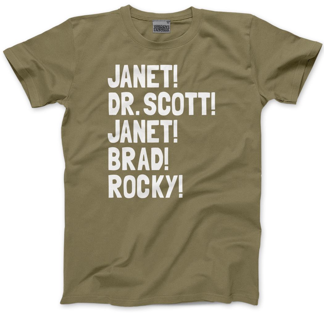 Janet! Dr. Scott! Janet! Brad! Rocky! - Mens and Youth Unisex T-Shirt