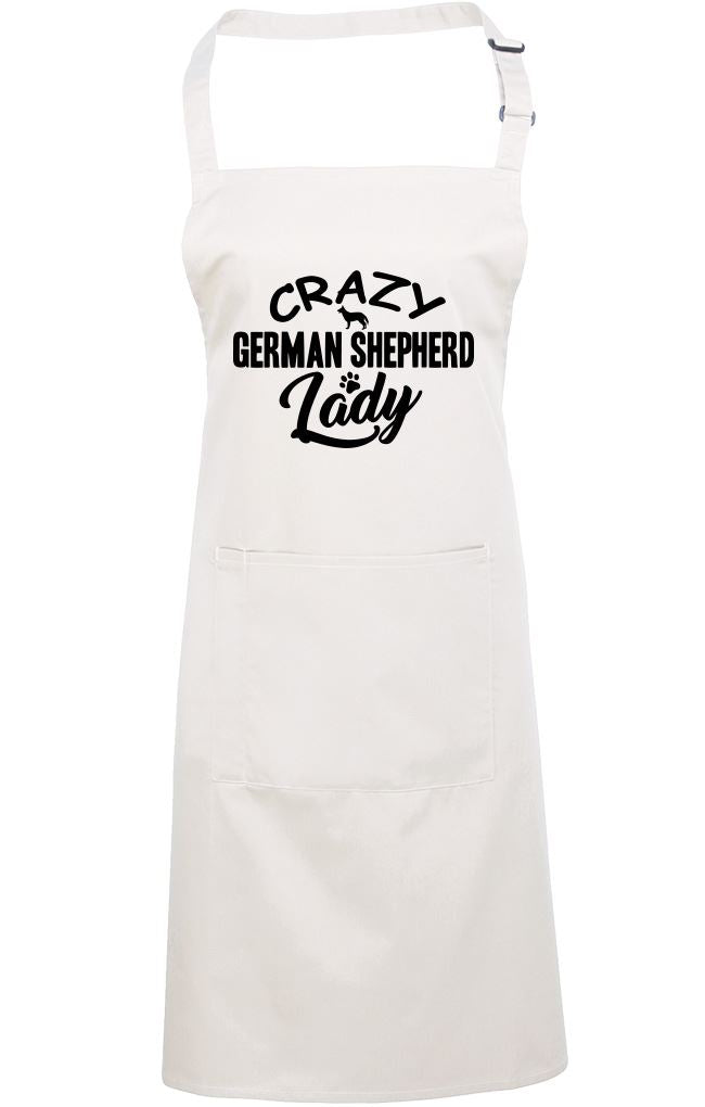 Crazy German Shepherd Lady - Apron - Chef Cook Baker