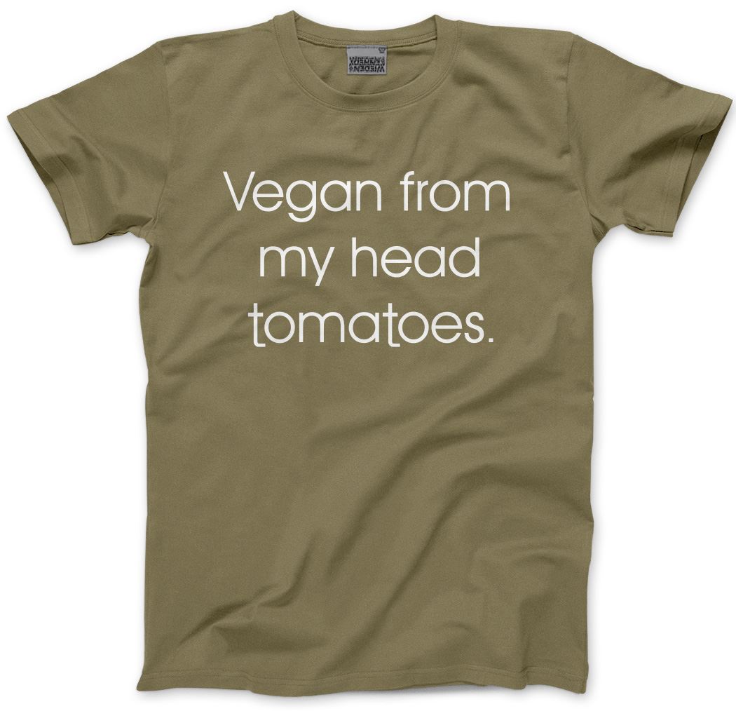 Vegan from My Head Tomatoes - Mens and Youth Unisex T-Shirt