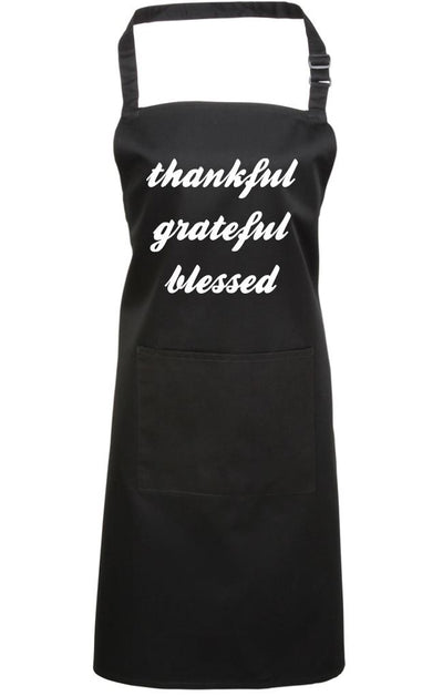 Thankful Grateful Blessed - Apron - Chef Cook Baker