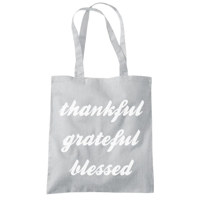 Thankful Grateful Blessed - Tote Shopping Bag