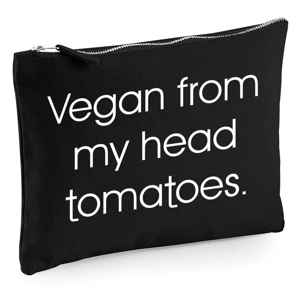 Vegan from My Head Tomatoes - Zip Bag Cosmetic Make up Bag Pencil Case Accessory Pouch