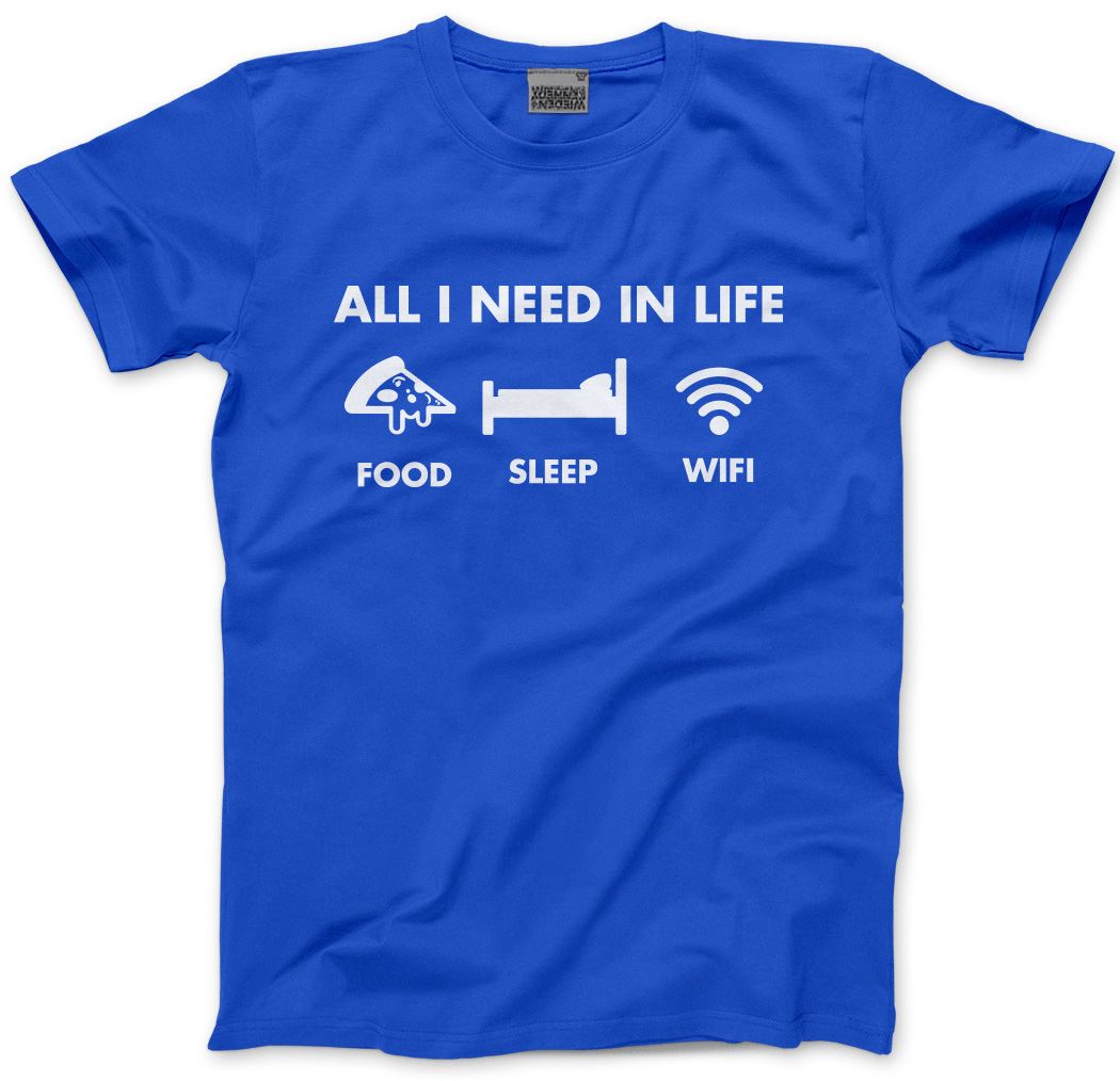 All I Need In Life Food Sleep WIFI - Kids T-Shirt
