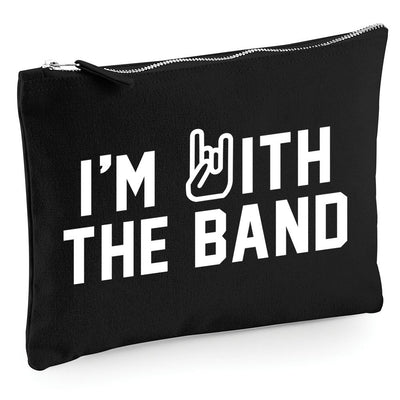 I'm With The Band - Zip Bag Costmetic Make up Bag Pencil Case Accessory Pouch