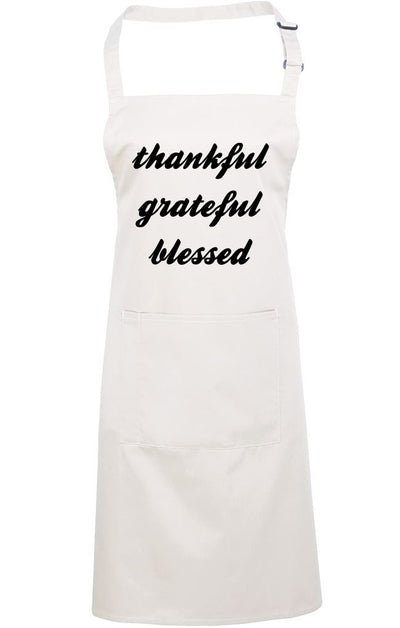 Thankful Grateful Blessed - Apron - Chef Cook Baker