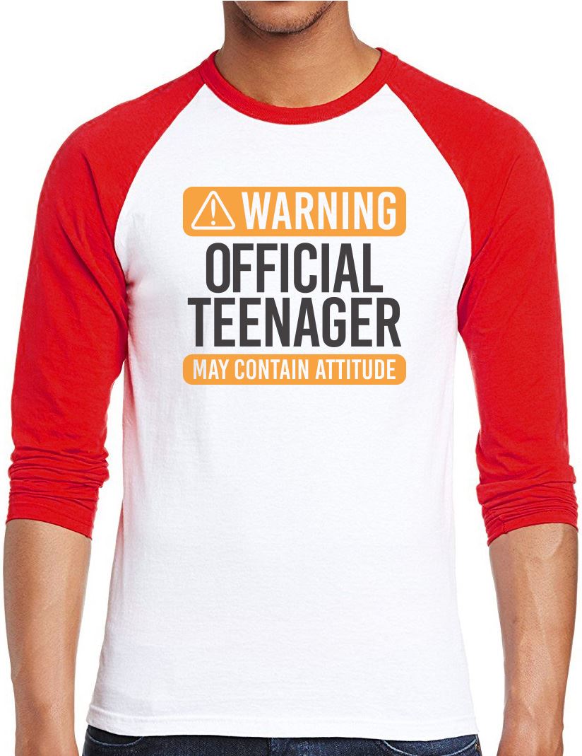 Warning Official Teenager - Men Baseball Top