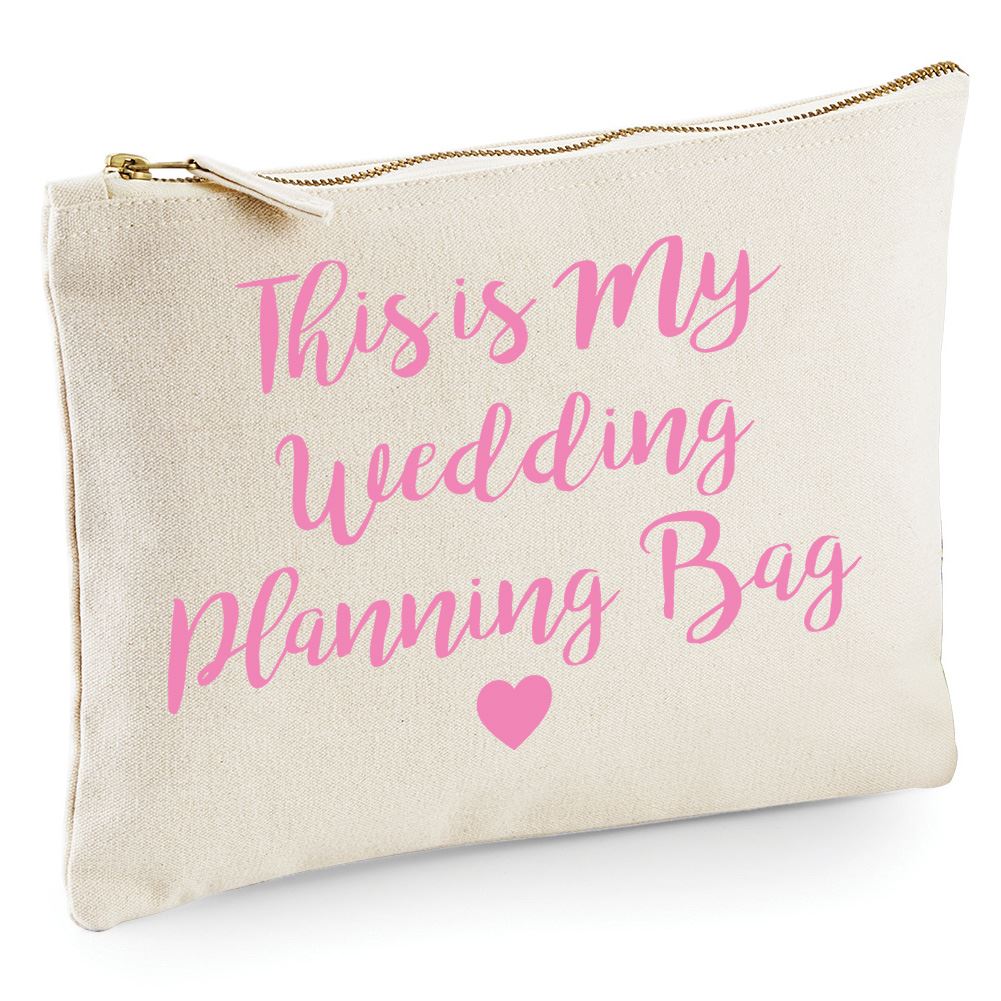 This Is My Wedding Planning Bag - Zip Bag Cosmetic Make up Bag Pencil Case Accessory Pouch