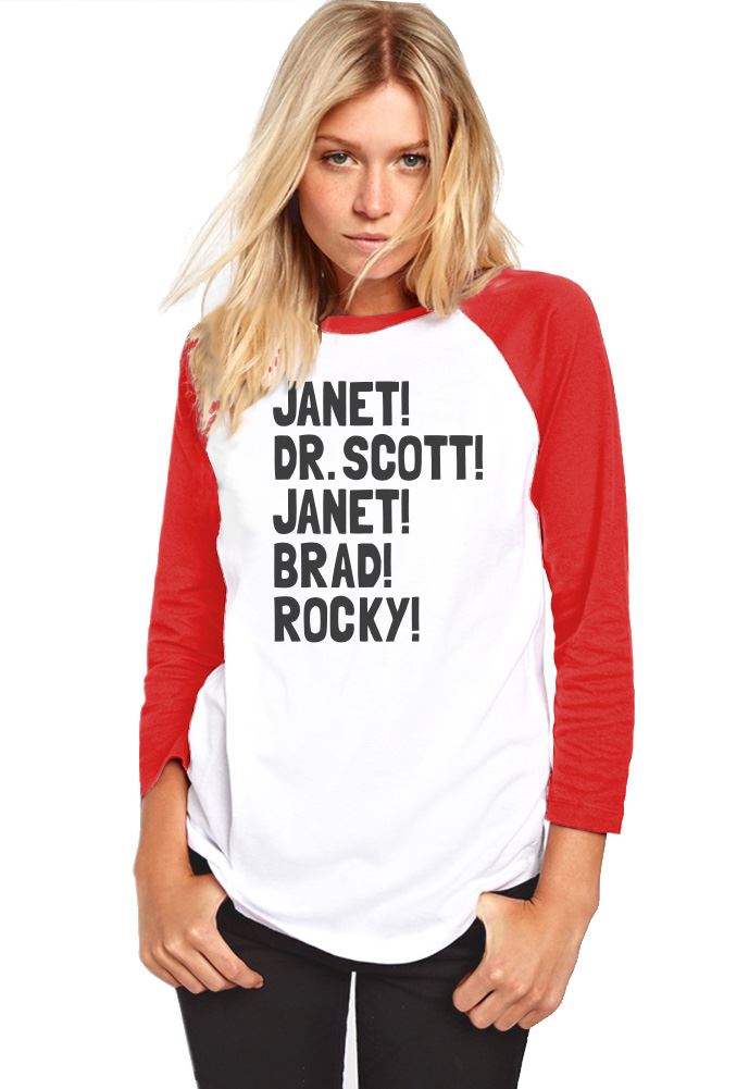 Janet! Dr. Scott! Janet! Brad! Rocky! - Womens Baseball Top