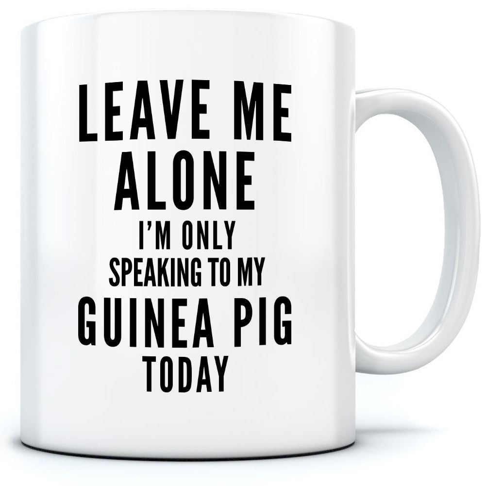 Leave Me Alone I'm Only Talking To My Guinea Pig - Mug for Tea Coffee