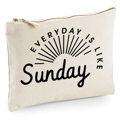 Everyday Is Like Sunday - Zip Bag Cosmetic Make up Bag Pencil Case Accessory Pouch