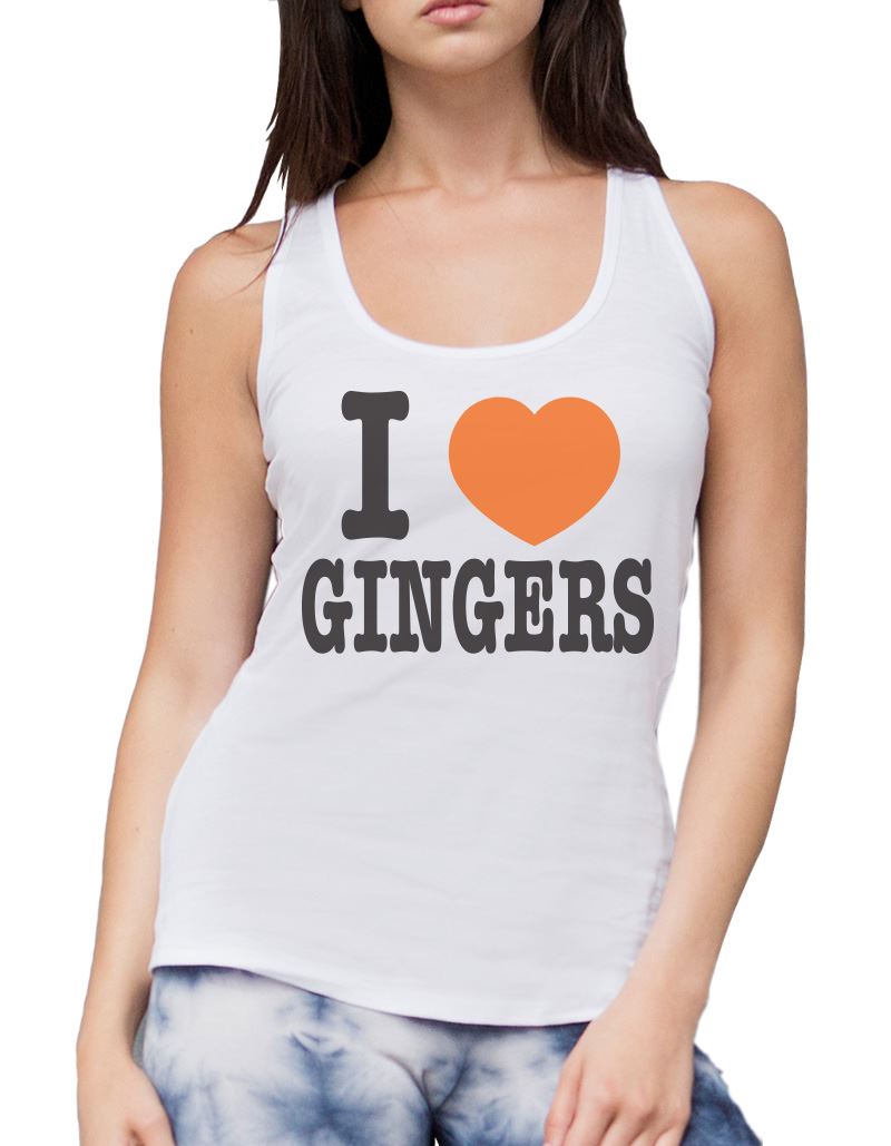 I Love Heart Gingers - Womens Vest Tank Top