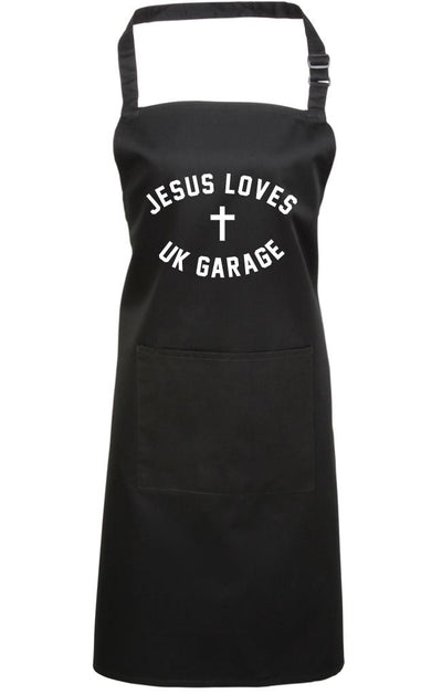 Jesus Loves UK Garage - Apron - Chef Cook Baker