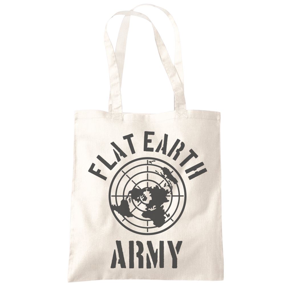 Flat Earth Army Flat-earther Theory - Tote Shopping Bag