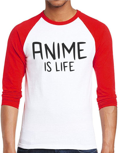 Anime is Life - Men Baseball Top