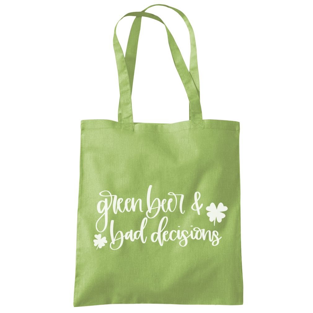 Green Beer Bad Decisions St Patrick's Day - Tote Shopping Bag