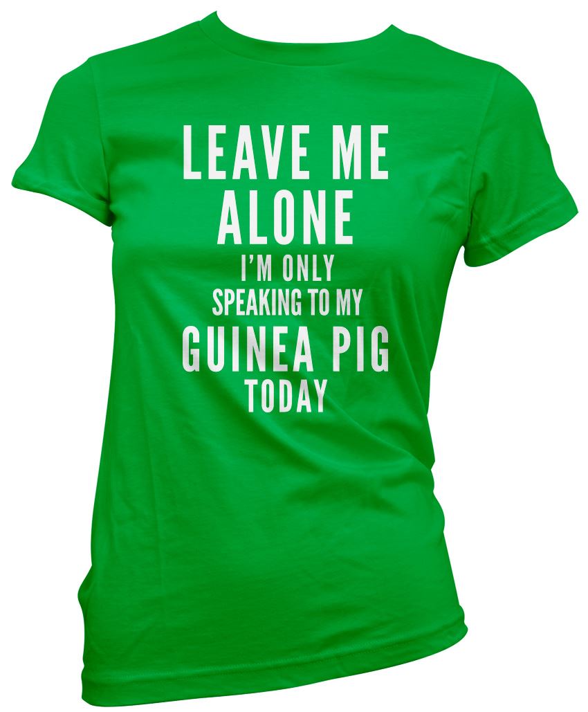 Leave Me Alone I'm Only Talking To My Guinea Pig - Womens T-Shirt