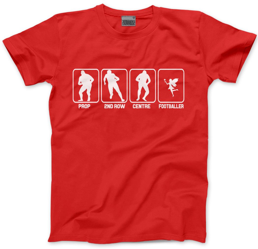 Rugby - Prop, 2nd Row Centre Footballer "Fairy" - Mens and Youth Unisex T-Shirt