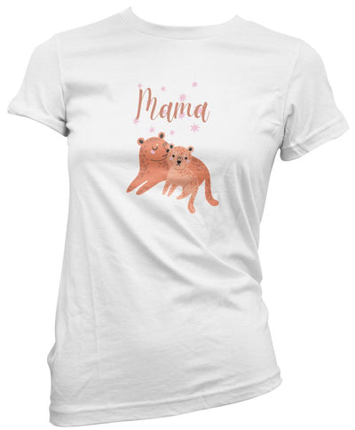 Mama Cheetah - Womens T-Shirt Mother's Day Mum Mama