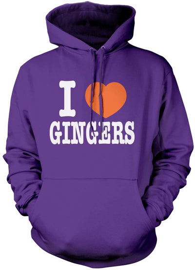 I Love Heart Gingers - Unisex Hoodie