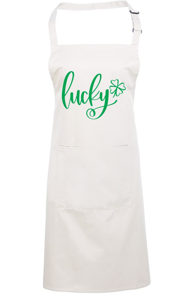 Lucky Four Leaf Clover St Patrick's Day - Apron - Chef Cook Baker