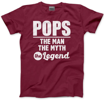 Pops The Man Myth Legend - Mens Unisex T-Shirt